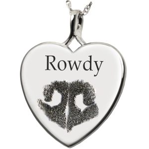 Actual Nose Print Pendant - Heart