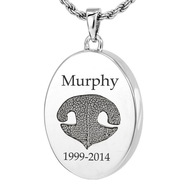 Actual Nose Print Pendant - Oval - Image 2