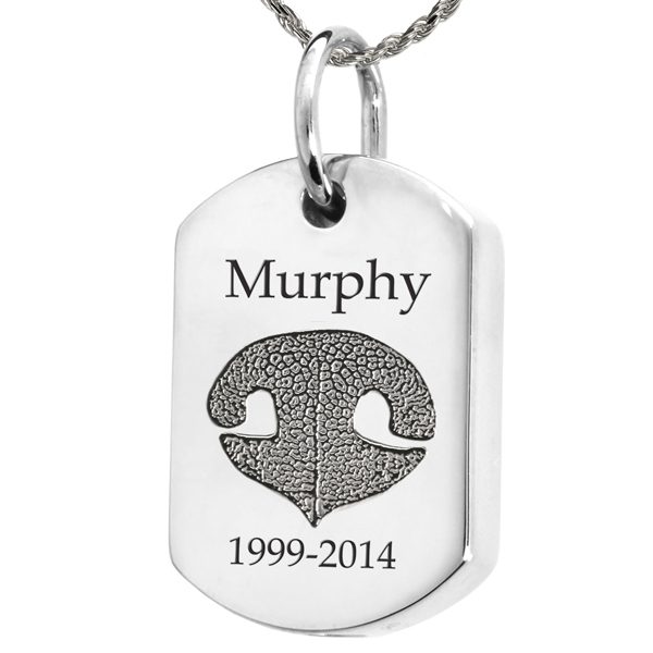 Actual Nose Print Pendant - Dog Tag